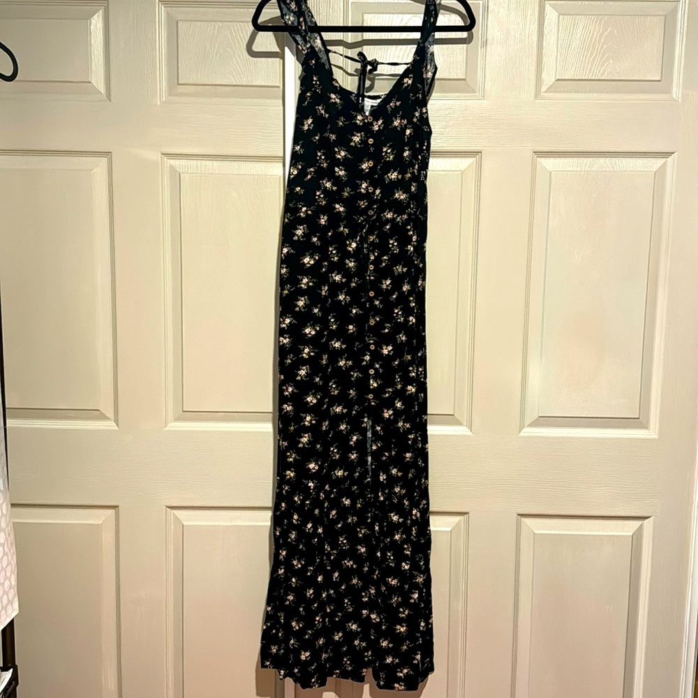 Maxi shirt dress with flutter sleeves
